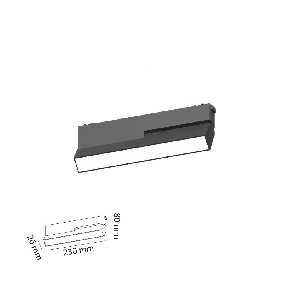 12W Hareketli Opal Difüzörlü Slim Magnet Aydınlatma