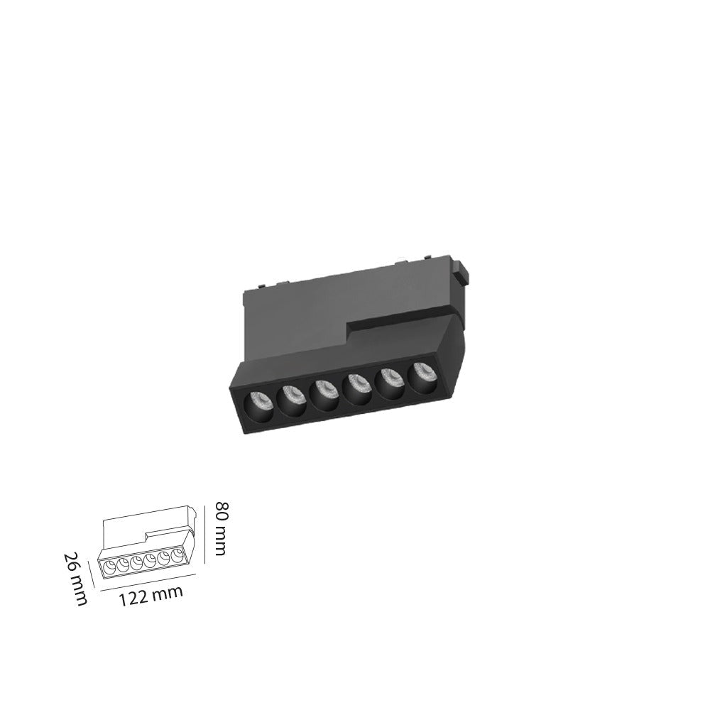 6W Mercekli Hareketli Slim Magnet Aydınlatma