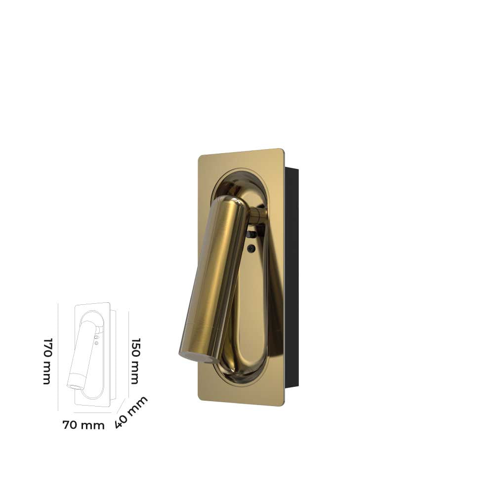 YATAK BAŞI LED APLİK GOLD TEN8036
