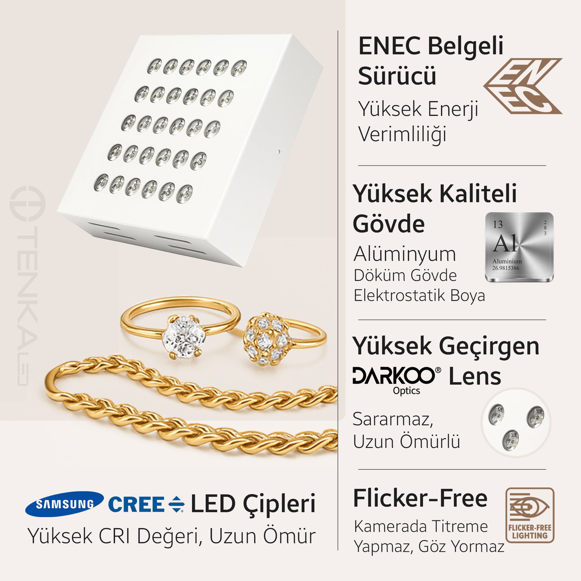 kuyumcu vitrin aydınlatma