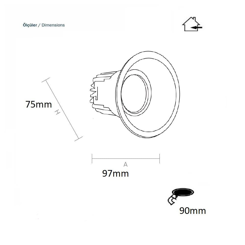 8W COB LED Sıva Altı Spot Aydınlatma | TenkaLed