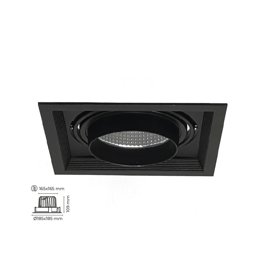 40W Sıva Altı Kare Yuvarlak Led Spot TEN2081