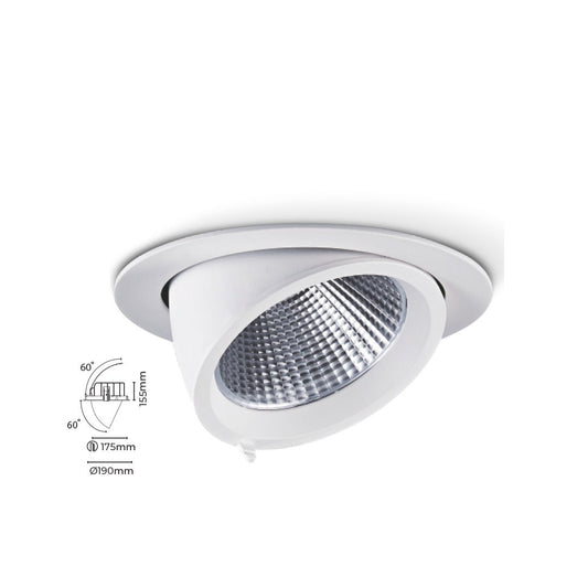 40W Sıva Altı Led Salyangoz Spot TEN2071