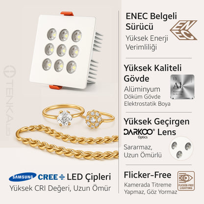 Kuyumcu Led Aydınlatma | 9 Ledli | Qalux-9