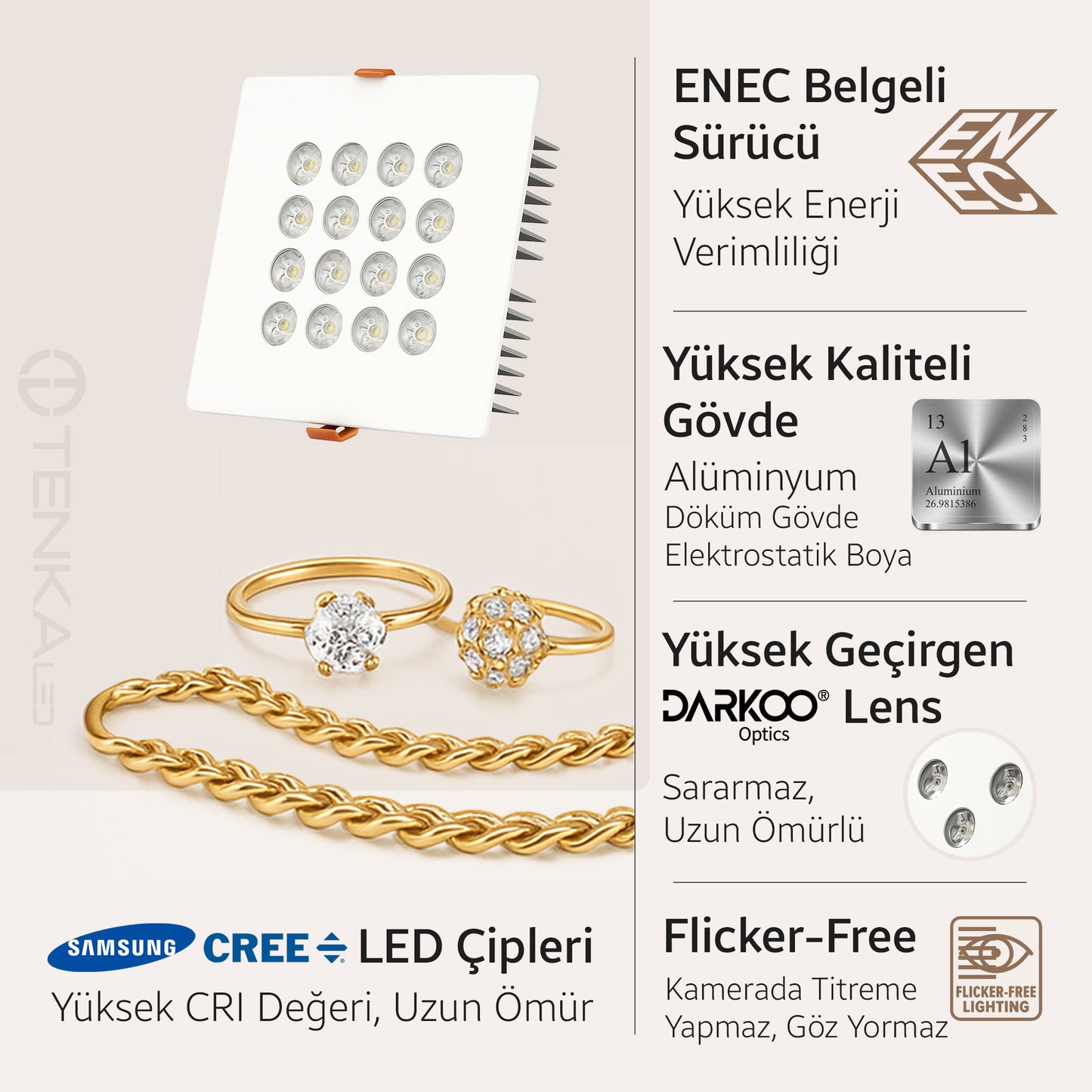Kuyumcu Led Aydınlatma | 16 Ledli | Qalux-16