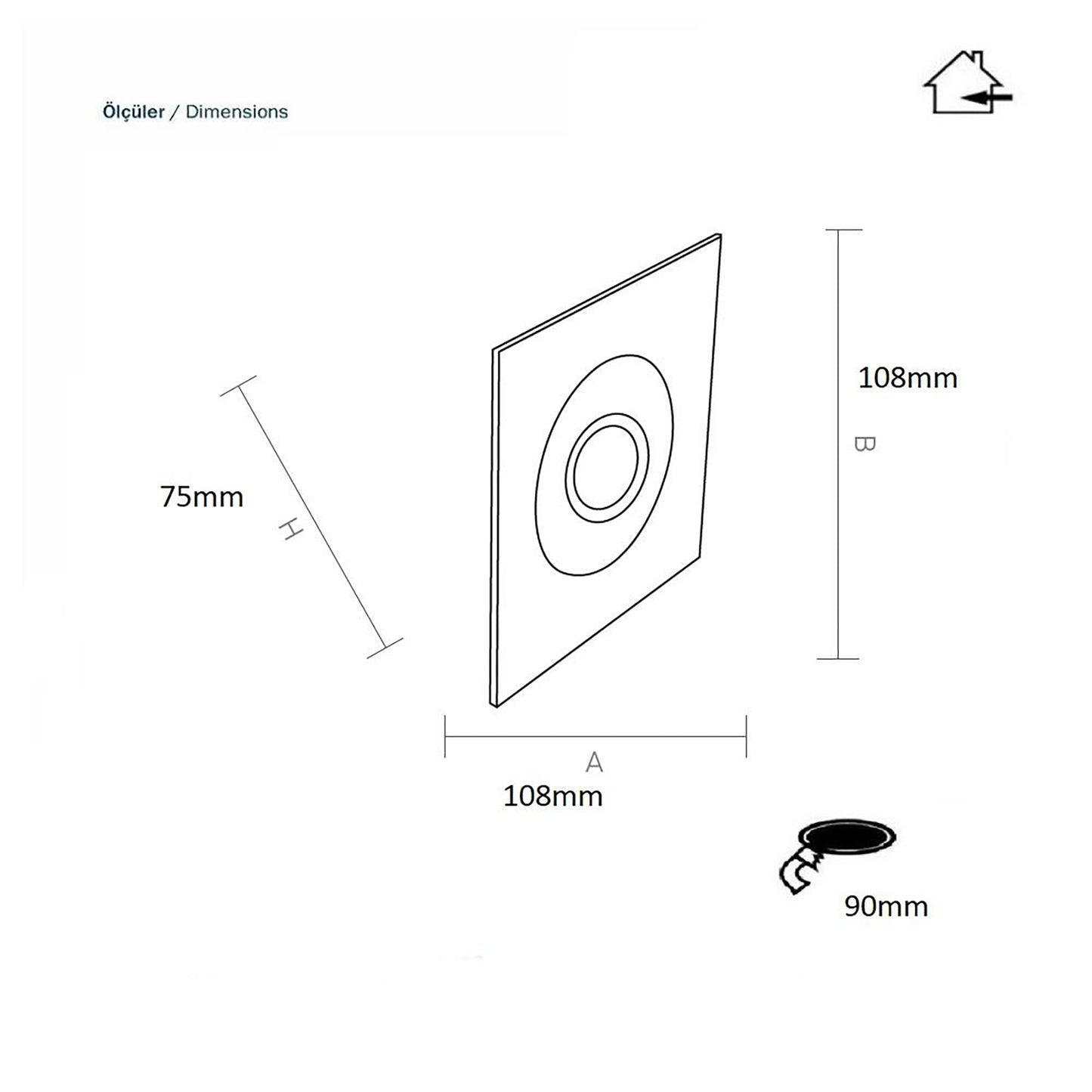 Sıva Altı Spot 5W | Tenkaled