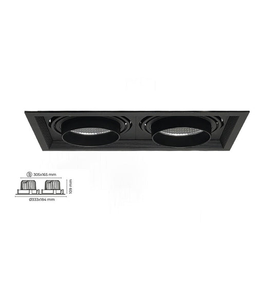 40W Sıva Altı İkili Yuvarlak Led Spot TEN2082